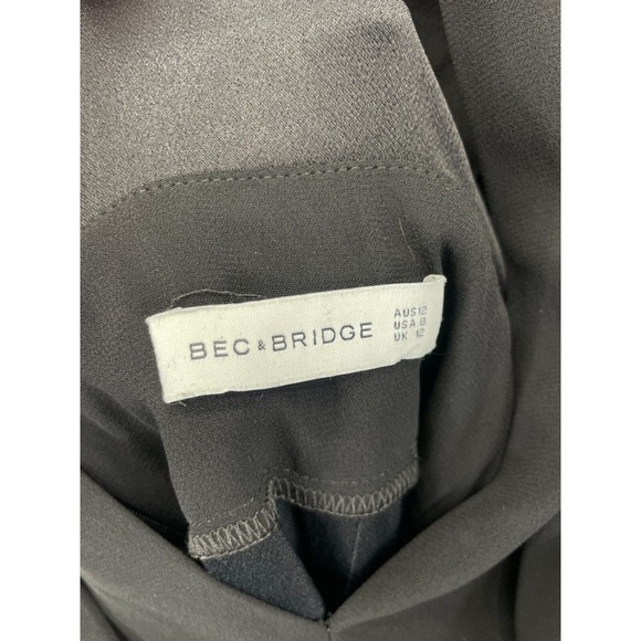 Bec & Bridge‎ Jumpsuit Women’s 8 Black Solid Sleeveless Open Back - Picture 13 of 14